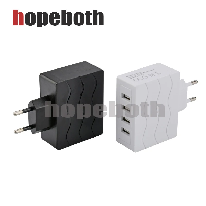 4 Ports USB Power Adapter Travel Wall Charger US Plug For iPhone Samsung