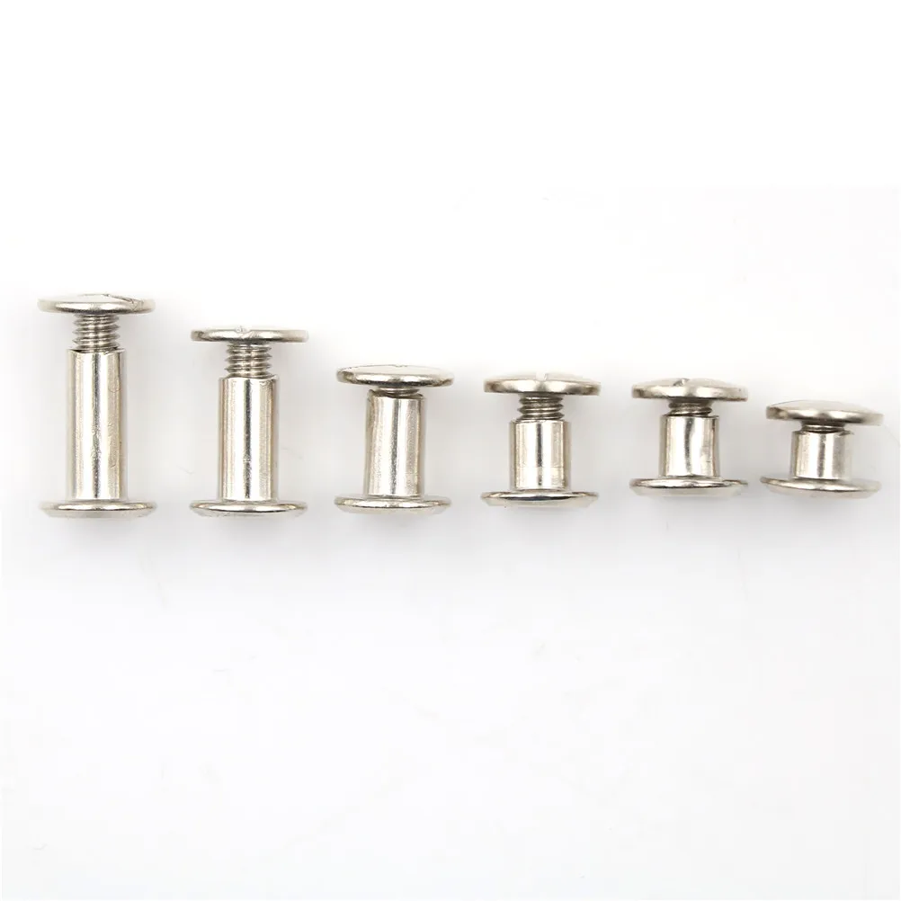 

20PCS/lot Nickel Binding Screws Nail Rivets For Bag Parts Accessories 5x6mm Wholesale 6Sizes