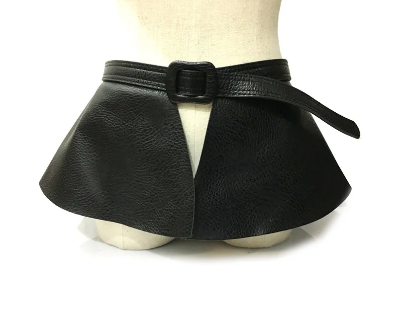TWOTWINSTYLE рюшами женский ремень для женщин pu кожаный корсет жгут ремни платья костюмы черный цвет корейский модный аксессуар