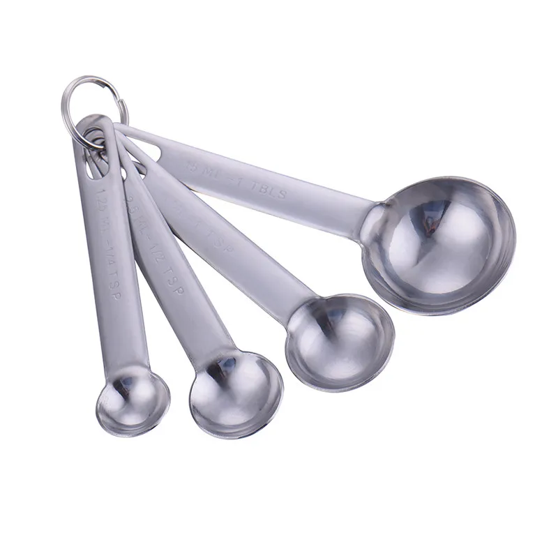 Buy 4pcs Useful Stainless Steel Measuring Spoons Tea
