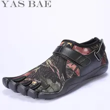 Ясь бэ камуфляж большой размер Китай бренда дизайн резина с пять пальцев на открытом воздухе устойчив дышащий легкий вес обуви для мужчин
