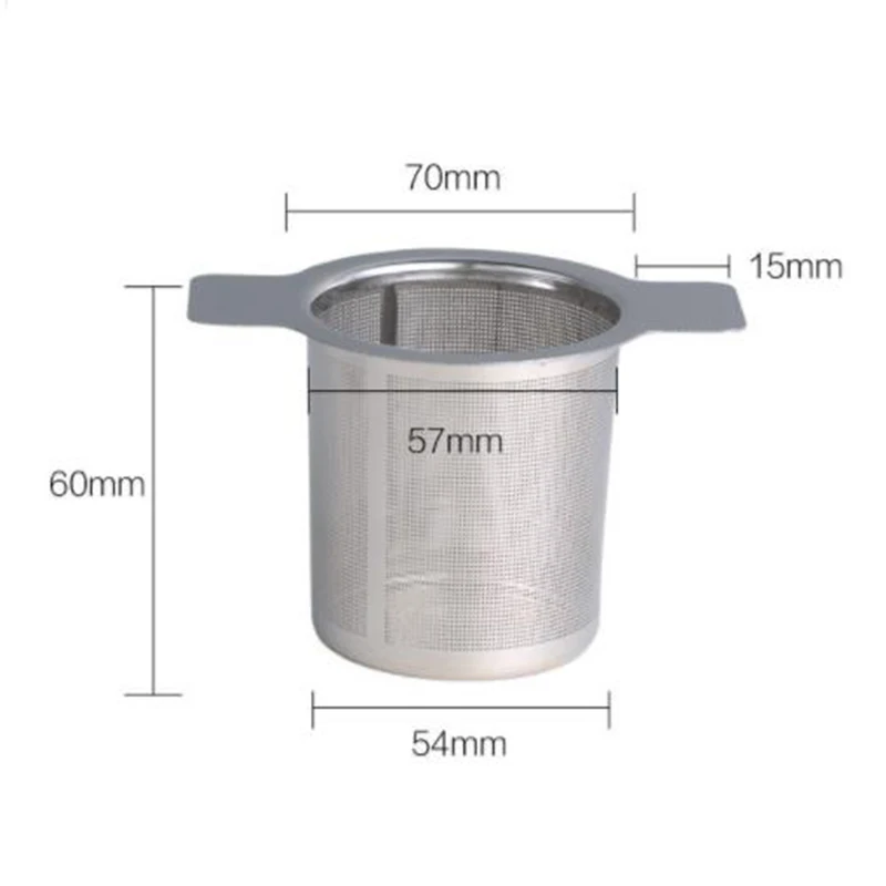 

1pc 304 Stainless Steel Fine Mesh Filter Tea Infuser Fine Reusable Strainer SALE