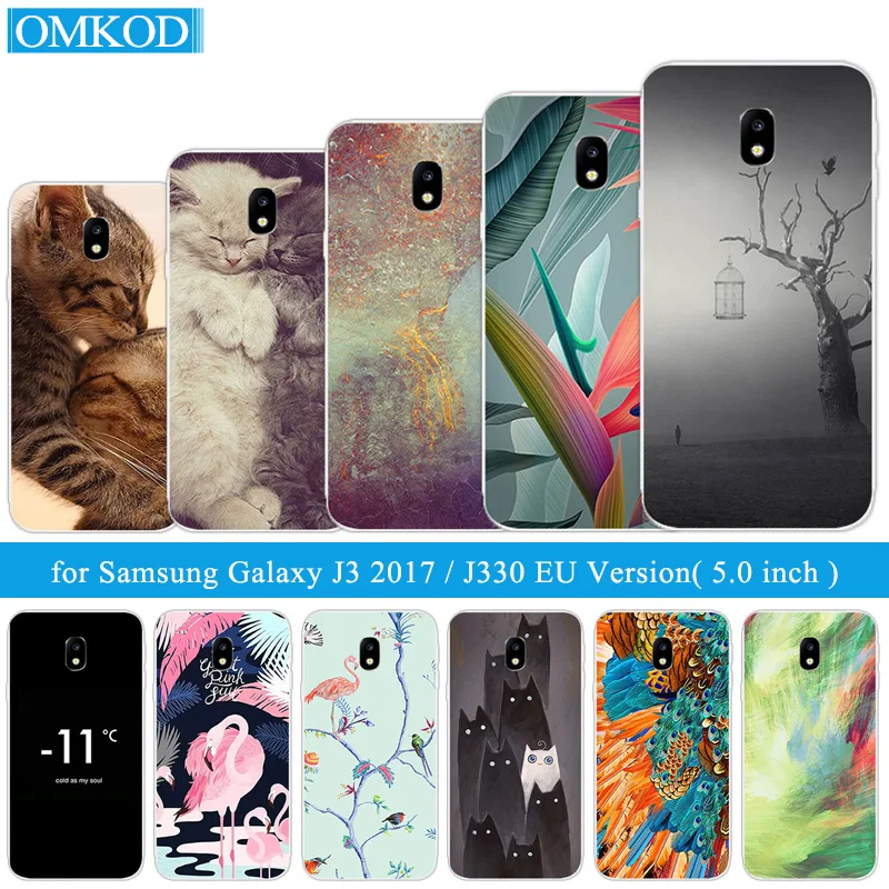 

For Samsung Galaxy J3 2017 J330F EU Version Cover Shell For Samsung J3 2017 J330 Flamingos Phone Cases Silicone TPU Funda Coque