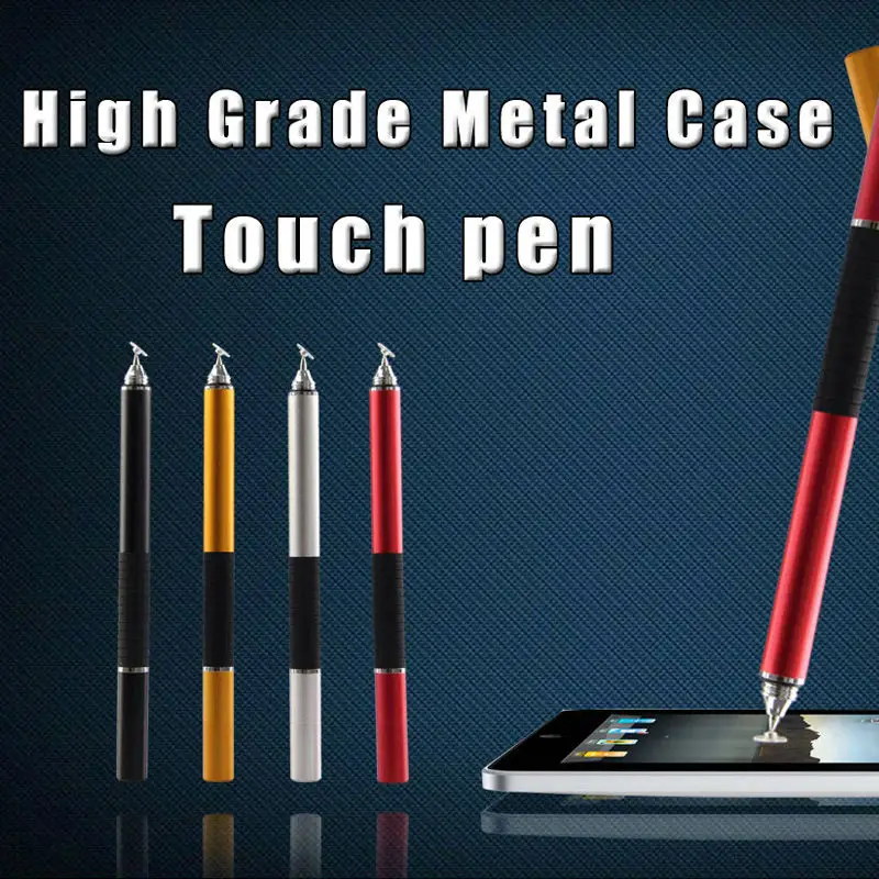 plate style stylus pen touch pen 2 in 1 with black silicon-02