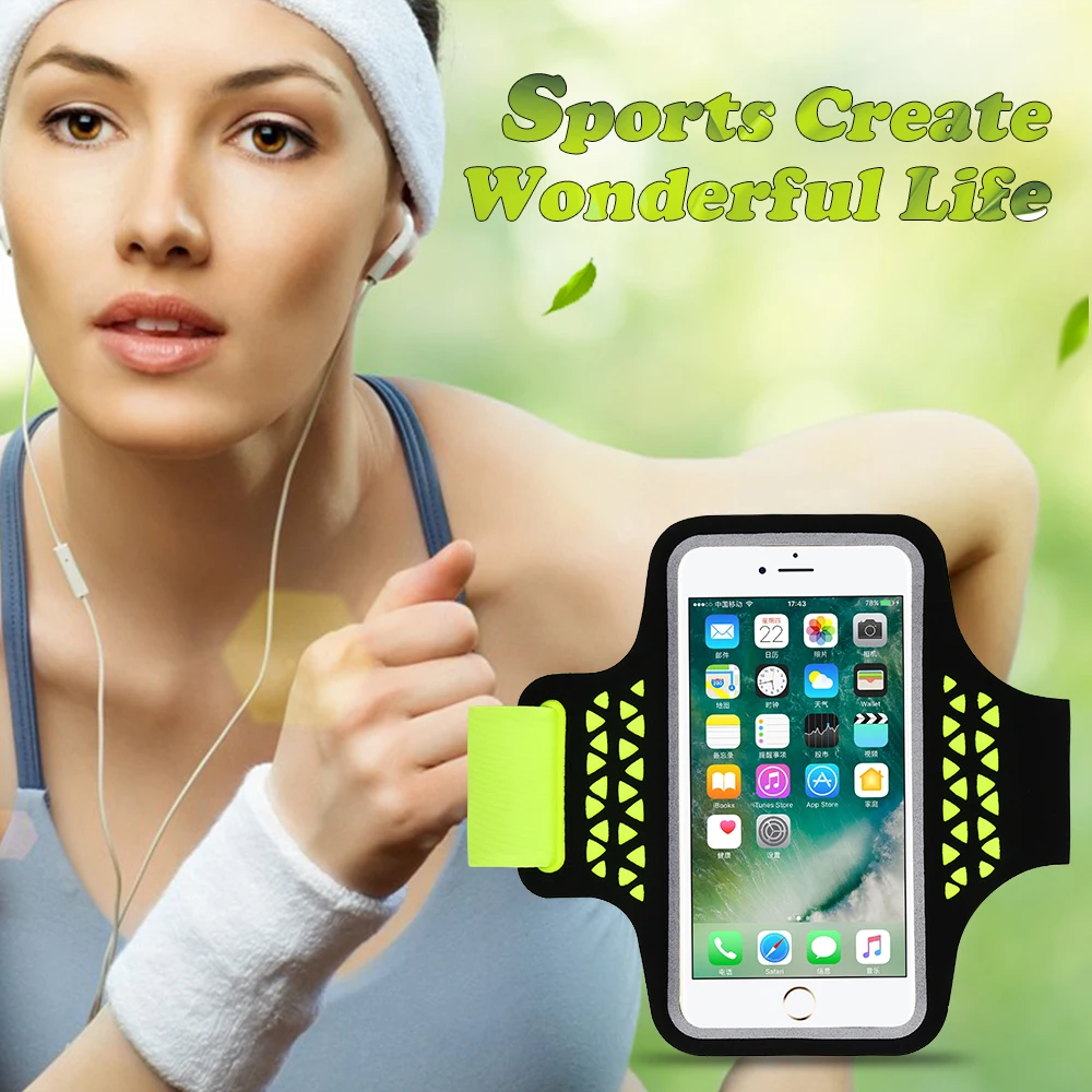 

HAISSKY Running Armband On Hand For iPhone XS Max XR XS 6 6S 7 8 Plus Sport Gym Brassard Arm Band For Xiaomi Redmi Note 7 Mi 9 8