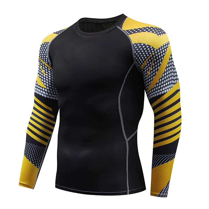 

Men's fashion t-shirt 2019 NEW Slim shirt men's shirt casual bodybuilding flower arm long sleeve personality T-shirt clothing