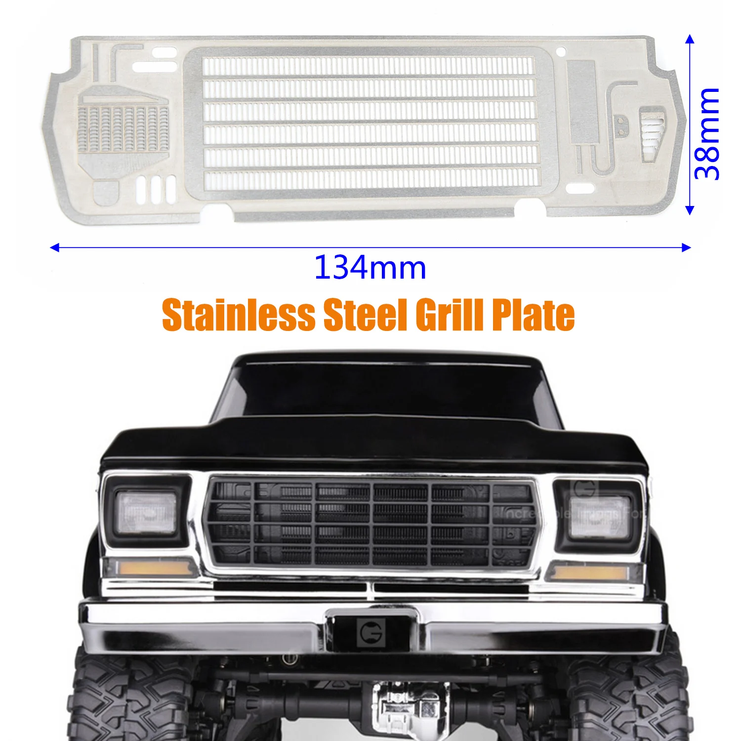 Металлический радиатор украшение решетки пластина для 1/10 Traxxas Hot ford bronco Горячая 1 шт