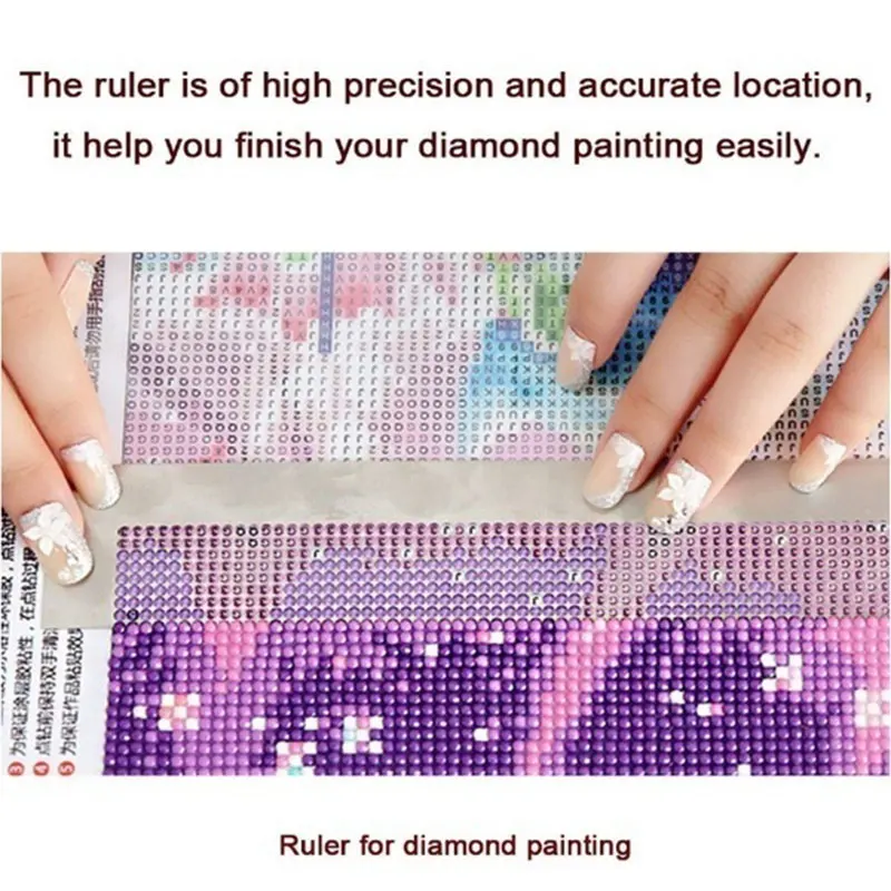 Diamond Painted Ruler Painting Ruler Stainless Steel Diamond Painting