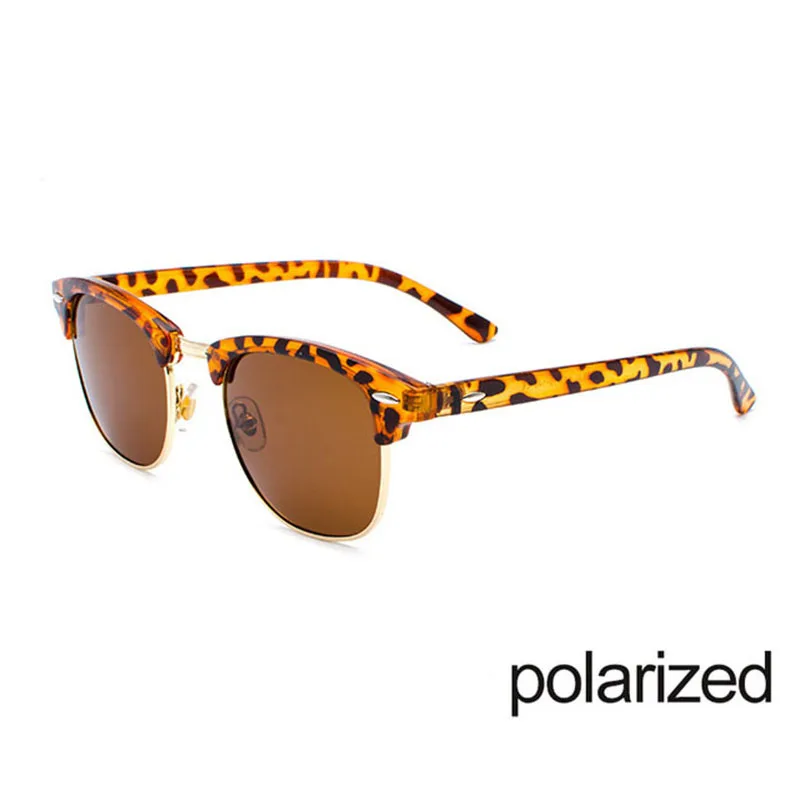 RBRARE, классические поляризационные солнцезащитные очки с полуметаллической оправой, мужские брендовые дизайнерские солнцезащитные очки с полуоправой, женские солнцезащитные очки, Lunette Soleil Homme