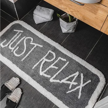 

JUST RELAX Superfine fiber thicken bath mat doormat mats slip-resistant shower mat, gray color anti-slip floor pad