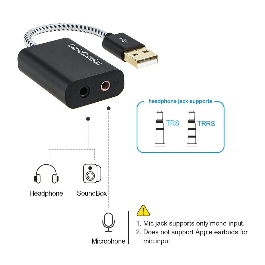 USB аудио адаптер JORINDO Внешний стерео звуковой для Windows Mac Linux Экстра подключи и