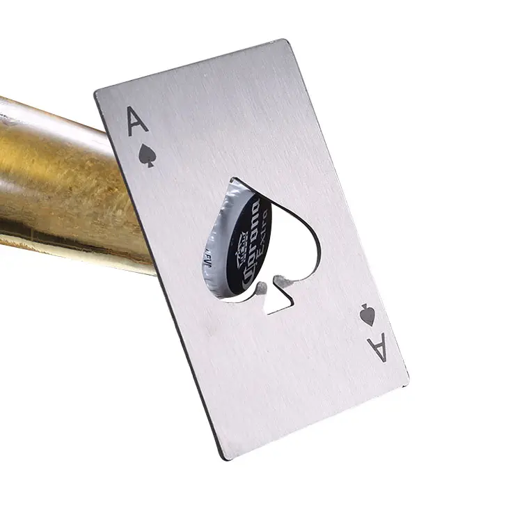 Stainless Steel Bottle Opener Eco-friendly Poker Card Beer Openers (5)