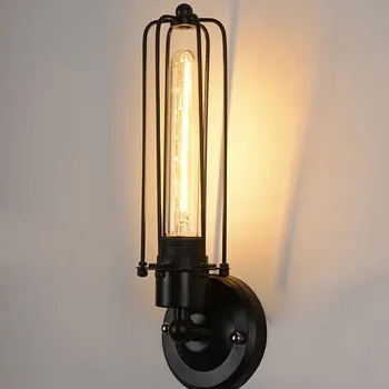 

Retro loft Iron cage wall lamp creative E27 edison light bedroom bedside pub club bar warehouse balcony corridor cafe lamp bra