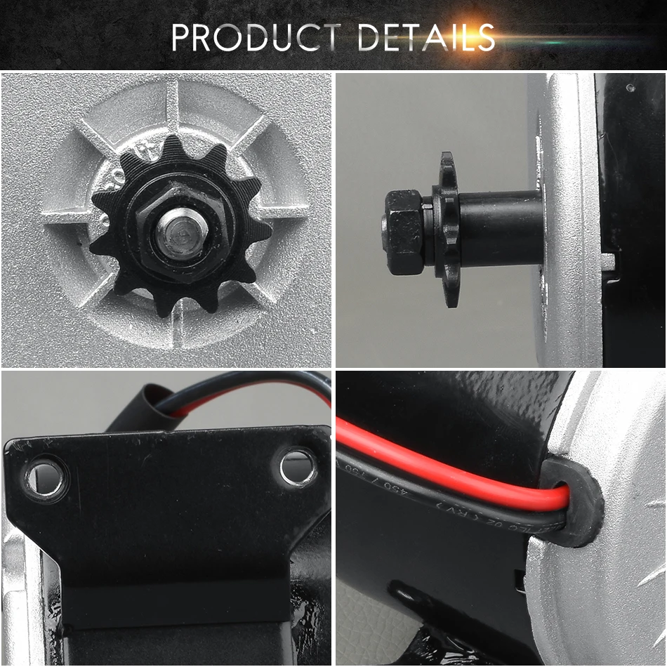 Cheap UNITEDMOTOR MY1016 24V 250W Brushed High-Speed DC Motor Electric Bicycle Motor Scooter Enigne Ebike Brushed Motor Accessories 4