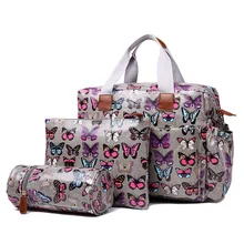 Women Butterfly Oilcloth Maternity Changing Bag Satchel Large Handbag Tote composite bag crossbady bags