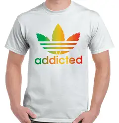 Смешная пародия футболка Rasta Пот листьев сорняк для 420 T-ShirtHigh качество топы