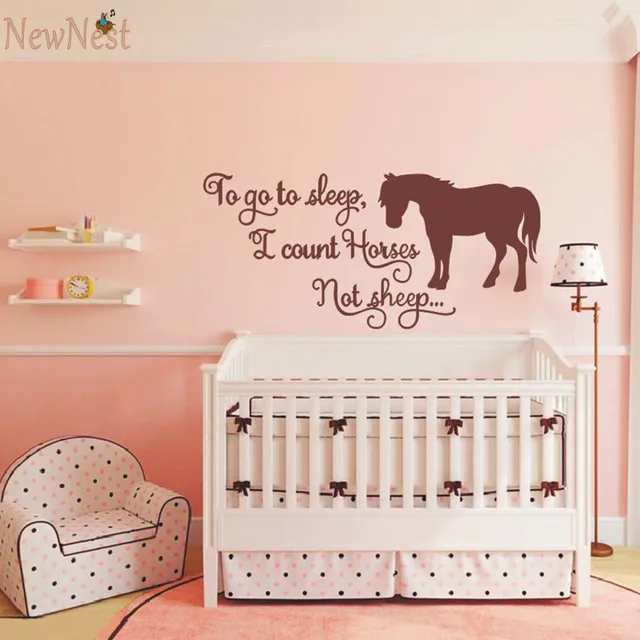 To Go Sleep I Count Horses Not Sheep Horse Themed Wall Decal For To Go Sleep I Count Horses Not Sheep Horse Themed Wall Decal For Kids