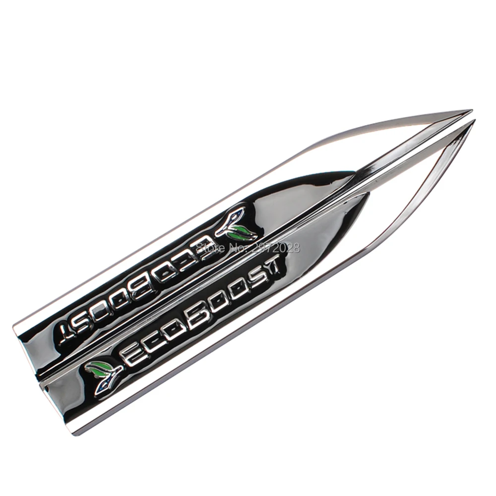 20 x Автомобильный Стайлинг 3D Ecoboost Body Fender боковой металлический хромированный нож