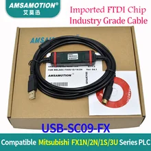 FTDI Кабель с микросхемой USB-SC09-FX совместимый Mitsubishi FX1N 2N 1 S 3U серии PLC Кабель для программирования кабель для скачивания данных