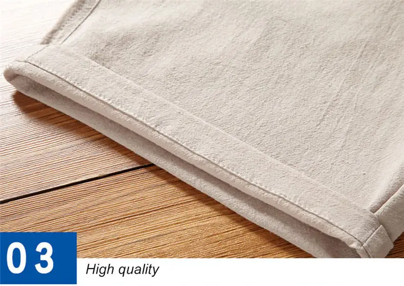 8Colors MuLs Summer Men Shorts 2018 Quality Cotton Linen Shorts Men Elastic Waist Breathable Male Shorts Knee Length Breechcloth-12