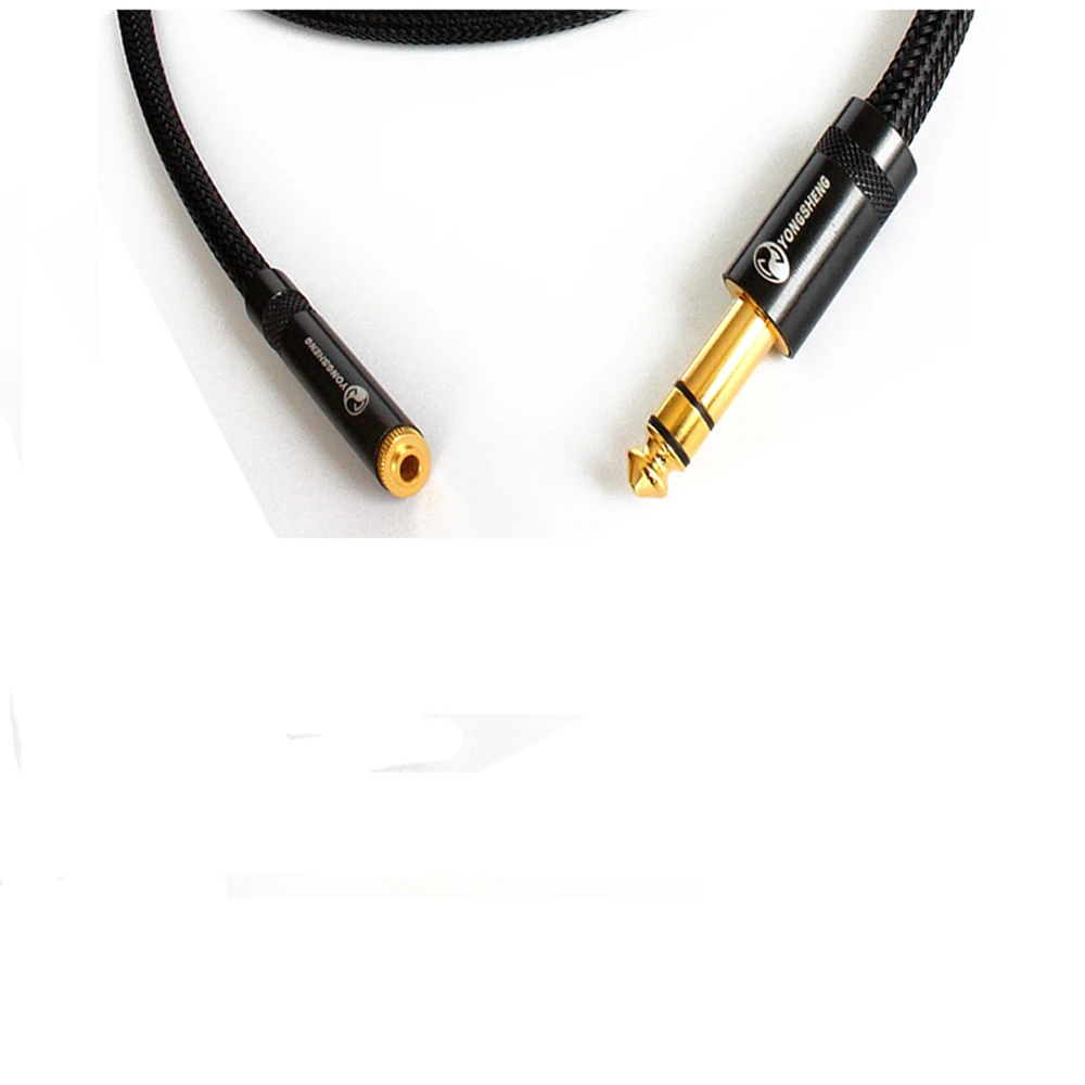 IWISTAO HIFI Headphone Extend Cable 6 5mm Female to 3 5mm Male Stereo Cable 4N OFC Wires Gold plated Terminals Free Shipping