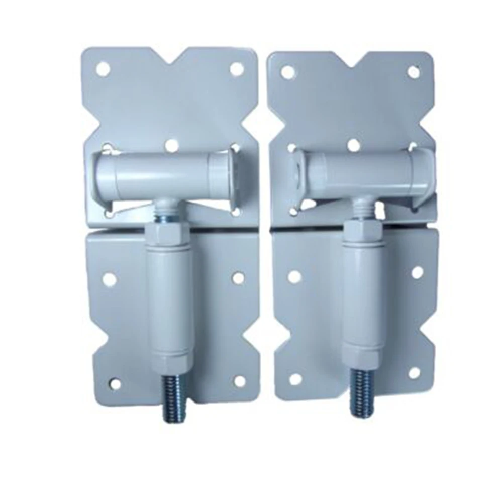 

1 Pair Closing Stainless Steel Latch Vinyl PVC Stud Gate Hinges Adjustable Stop Hedge Powder Coated Fence Garden Home
