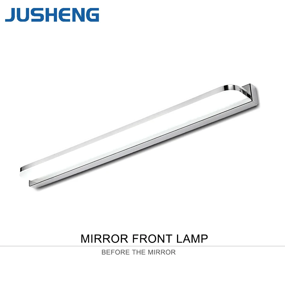 

Indoor Lighting 100-240V AC Stainless Steel 72cm Long LED Bathroom Light Fixtures 16W Acrylic Mirror Lamp 5960R
