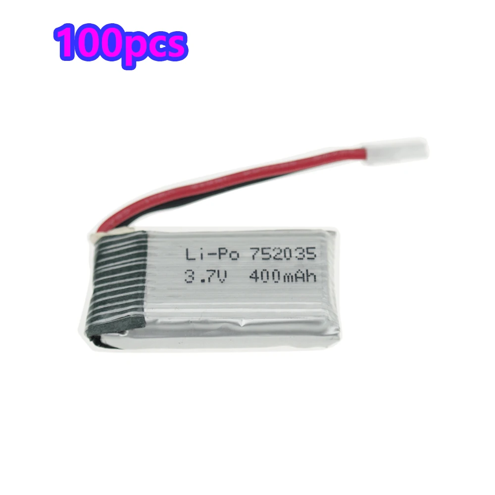 100PCS 3.7V 400mAh Lipo Battery Drone For Eachine H99W JJRC H31 H6C H98