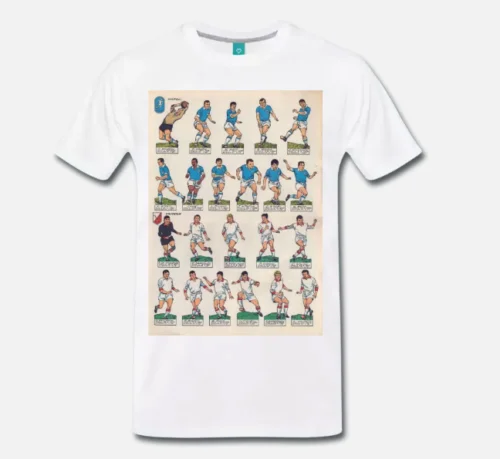 

T-SHIRT MEME SIVORI ALTAFINI CANE' NAPOLI FIGURINE CALCIO VINTAGE 1965 1
