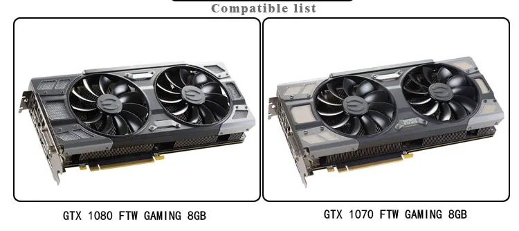 Bykski водного блока использовать для EVGA GTX1080/1070 FTW/GTX1070 Ti FTW ультра игр/полное покрытие видеокарты медный радиаторный блок RGB