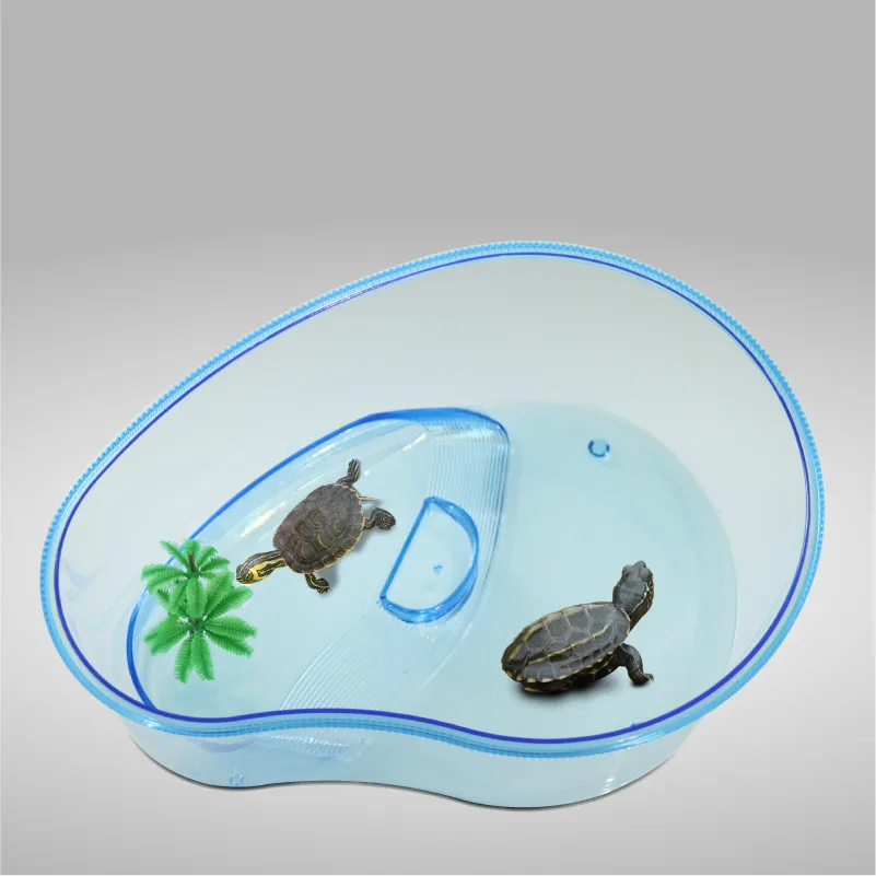 1PCS Desktop Large Plastic Turtle Cylinder Plastic Turtle Tank Office