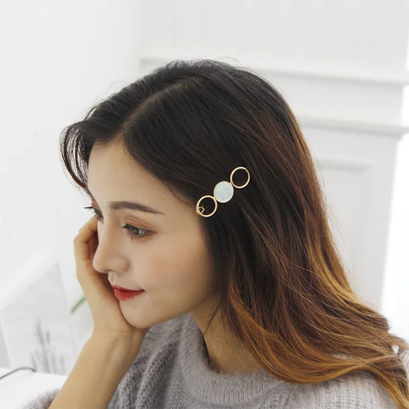 2019 Fashion Women Acetate Round Star Alloy Hair Clip Headwear Hair Ornament Headband Hairpin Barrette Fashion Hair Accessories
