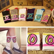 Весенне-зимние женские хлопковые носки женские милые хлопковые носки Каваи пончик суши мультфильм новинка искусство заниженные носки винт рот носки