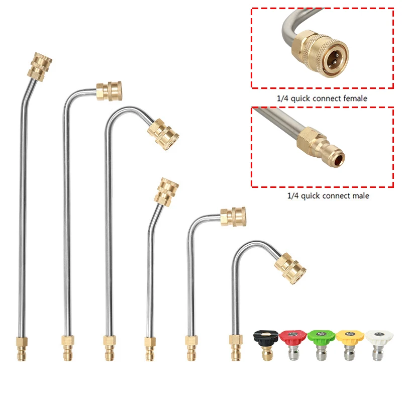 4Pcs Pressure Washer Quick Connector Easy Connect Fitting 1//4/" G Male Pipe
