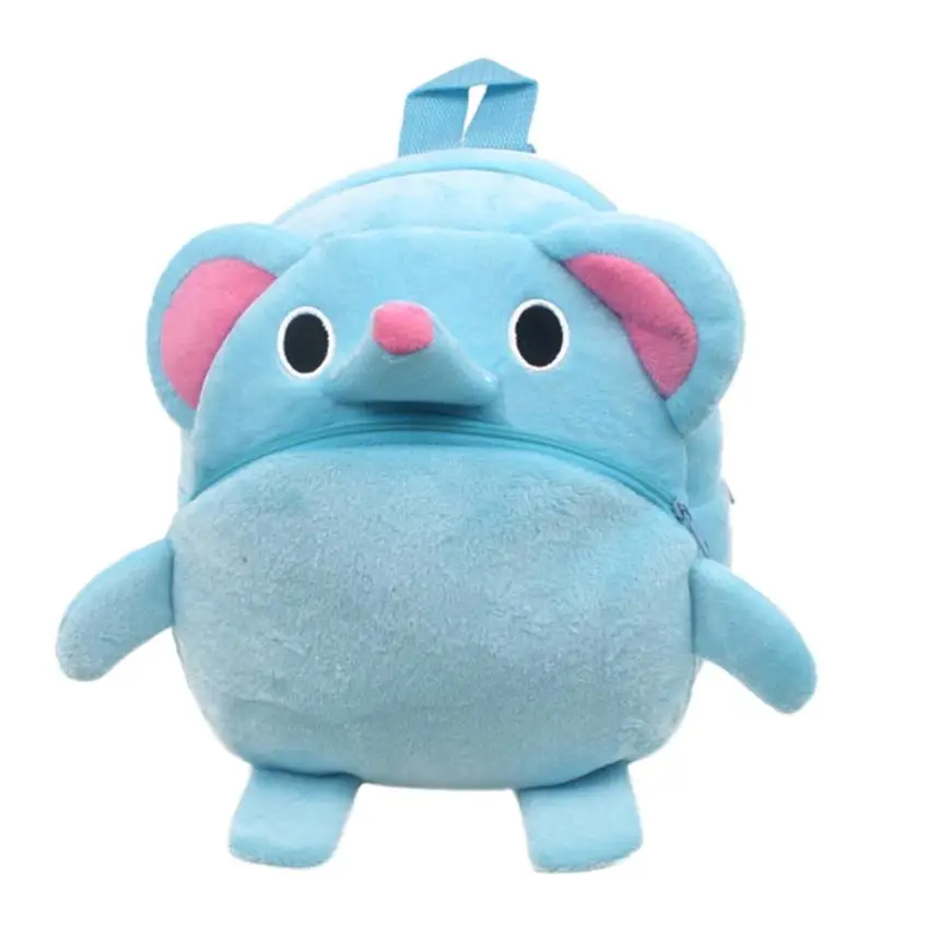 

2019 NEW Children Cartoon Backpack Baby Girls Boys Baby Cute Cartoon Animal Backpack Toddler Bag zipper Plush bag