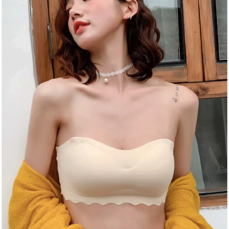 

DeRuiLaDy Sexy Strapless Bra Comfort Wire Free Invisible Lingerie Underwear Seamless Push Up Bras for Women Backless Bralette