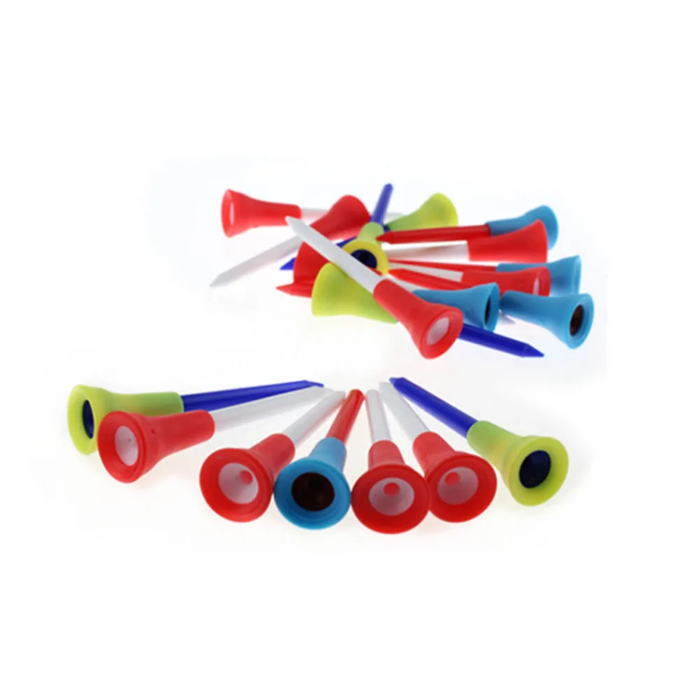 Kofull 2 3/4" Multi Color Plastic Golf Tees 70mm Durable Rubber Cushion