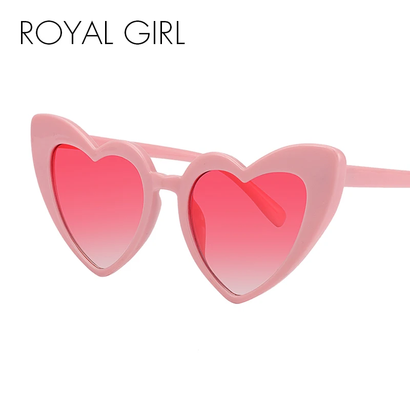 

ROYAL GIRL Vintage Cat Eye Sunglasses Women Love Heart Shades Sun Glasses Female Brand Designer Ladies Gift Oculos UV400 ss521