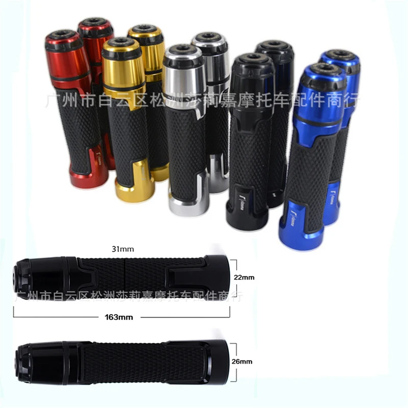 

5 color scooter handle bar 22MM 24MM universal motorcycle handlebar end moto grip with bar end decal CNC motorbike accessories