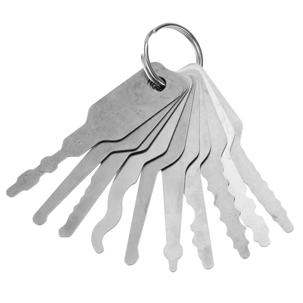 

10pcs/set Universal Car Lock Out Emergency Unlock Door Open Keys Tool Kit Hardware Lock Accessories