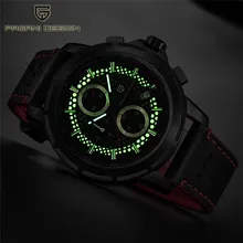Новые мужские часы PAGANI Дизайн Топ бренд хронограф кварцевые мужские кожаные часы военные Роскошные светящиеся циферблат Relogio Masculino