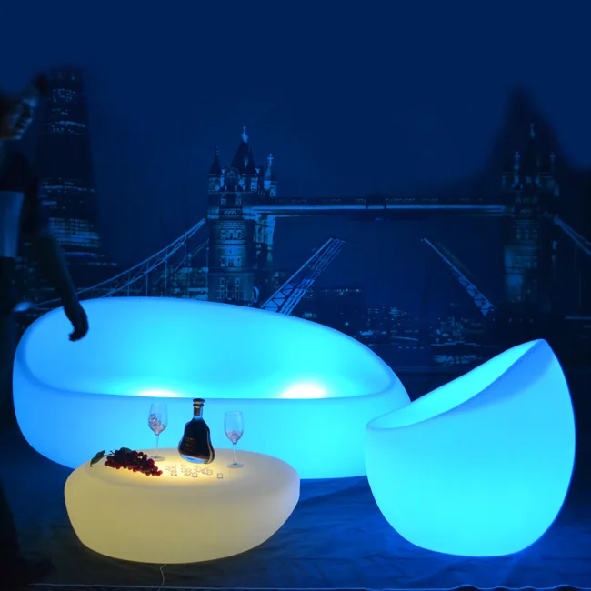 Skybess SK-LF28S (L89*W89*H26cm) Rechargeable LED Bar Table LLDPE Polythylene Material Home Furniture Table for Event Party 1pc