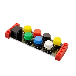 Kidsbits RJ11 разъем строительные блоки кодирование AD клавиатура 7 бит Кнопка модуль для Arduino дети Программирование образование