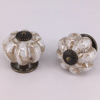 

Children Room Door Handle Fashion Pumpkin Ceramic Cabinet Cupboard Wardrobe Pulls Knobs Furniture Handles