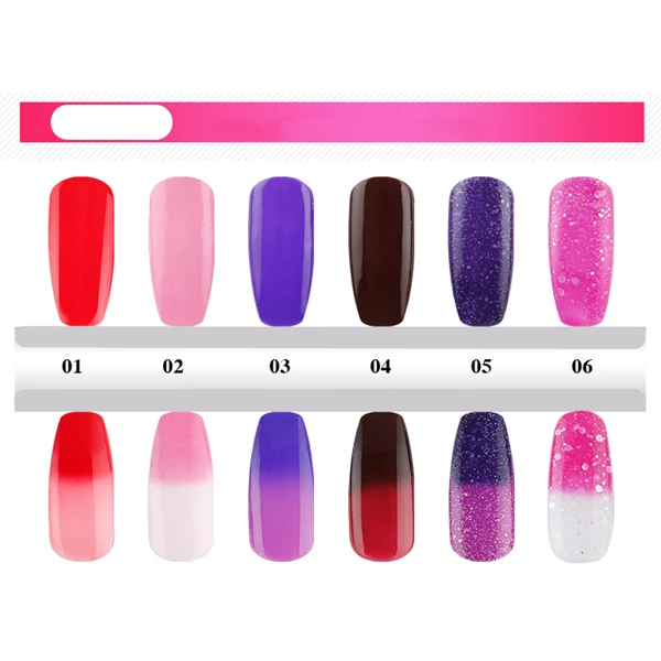 Nail Polish That Changes Color With Water Best Designs 2018 1 Bottle 7 5ml Glitter Thermal Nail Polish White Pink