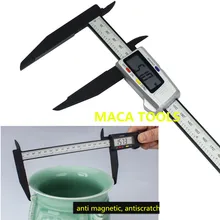 0-200 мм 8-дюймовый пластиковый цифровой штангенциркуль углеродного волокна электронный цифровой штангенциркуль толщина микрометра датчик, измеритель