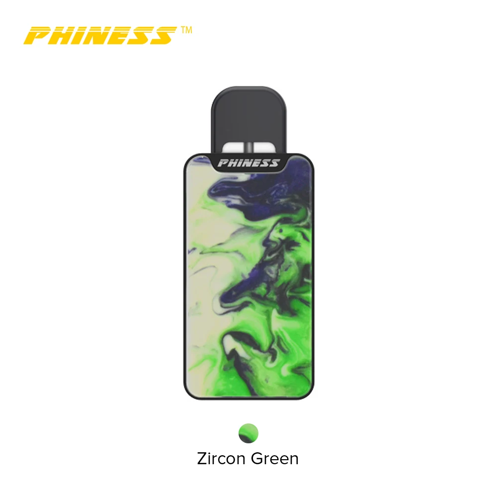Комплект Phiness Vega с аккумулятором емкостью 250 мА · ч, мод, электронная сигарета, 1 мл, картридж Pod VS Voopoo Drag Nano - Цвет: Zircon Green