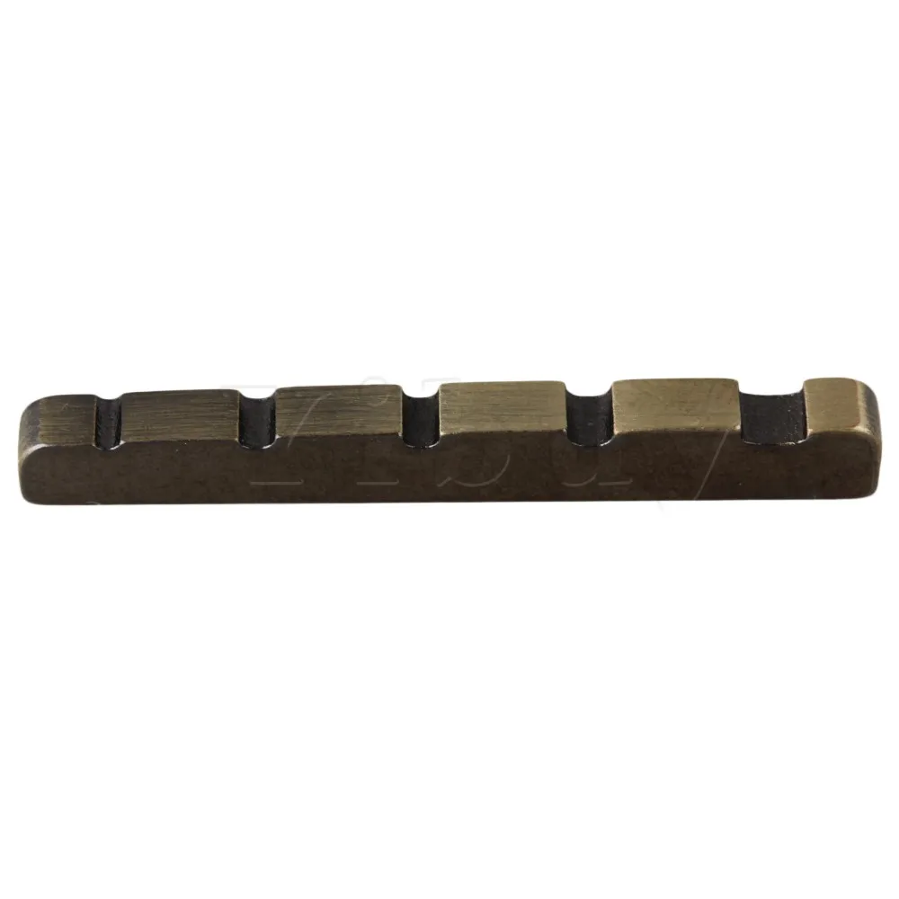 

Yibuy Bronze 45 x 3.6mm Stainless Steel 5 String Electric Guitar BASS Nut Replacement