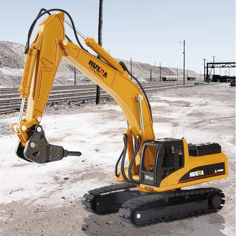 

1:50 excavator track type breaker hammer model vehicle For boys cool gift simulation escavadeira toys high quality metal diecast