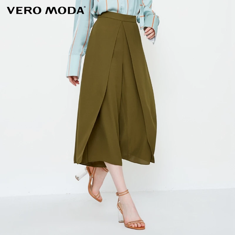 Vero Moda новый декоративный передний кусок три четверти случайные широкие брюки | 31826J531